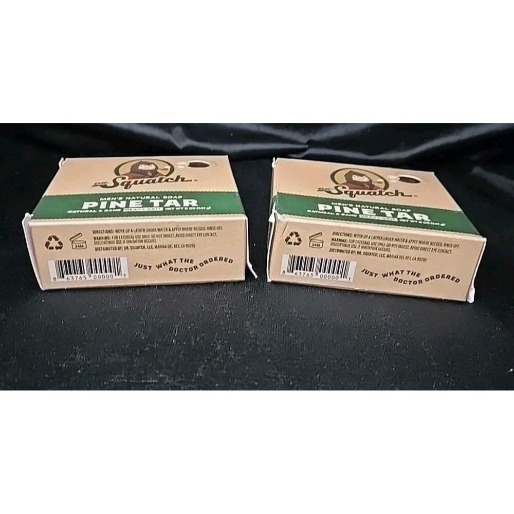 2 Pack - Dr. Squatch Pine Tar Soap for Men - 5oz Each, New - Picture 5 of 5